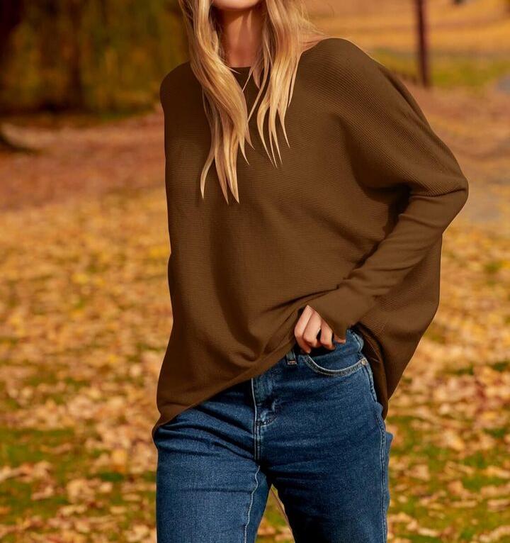Yessa - Oversized dolman sleeve knitted sweater
