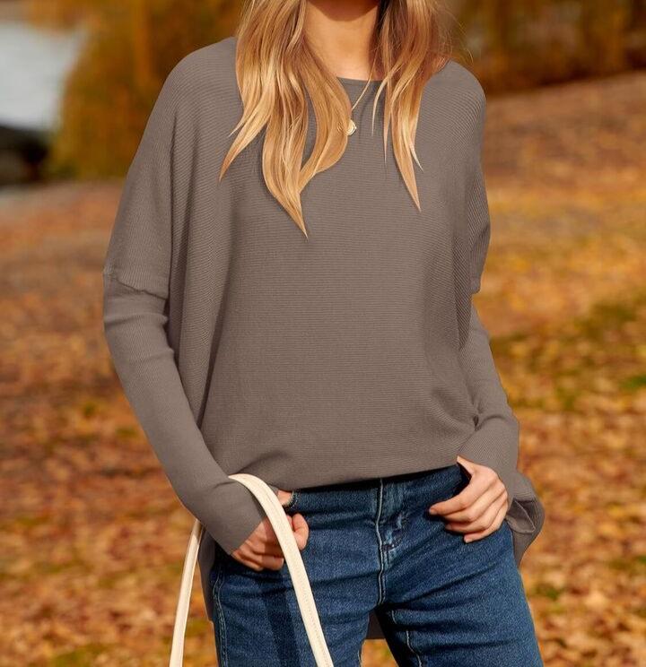 Yessa - Oversized dolman sleeve knitted sweater